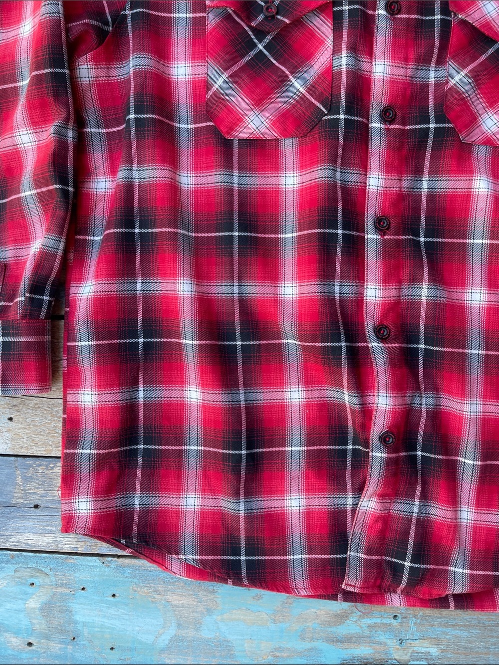 Dixxon Flannel Klock Werks Tribute Plaid Shirt Mens XL Red Black D-Tech Moto - Picture 6 of 15